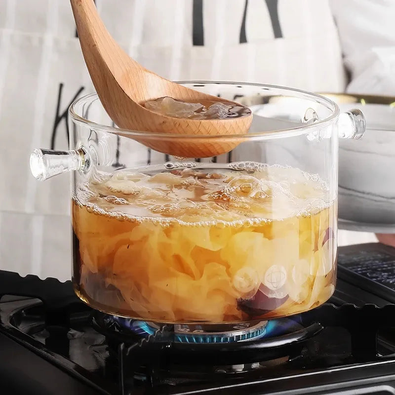 Olla de Vidrio Transparente – Salud, Estilo y Funcionalidad